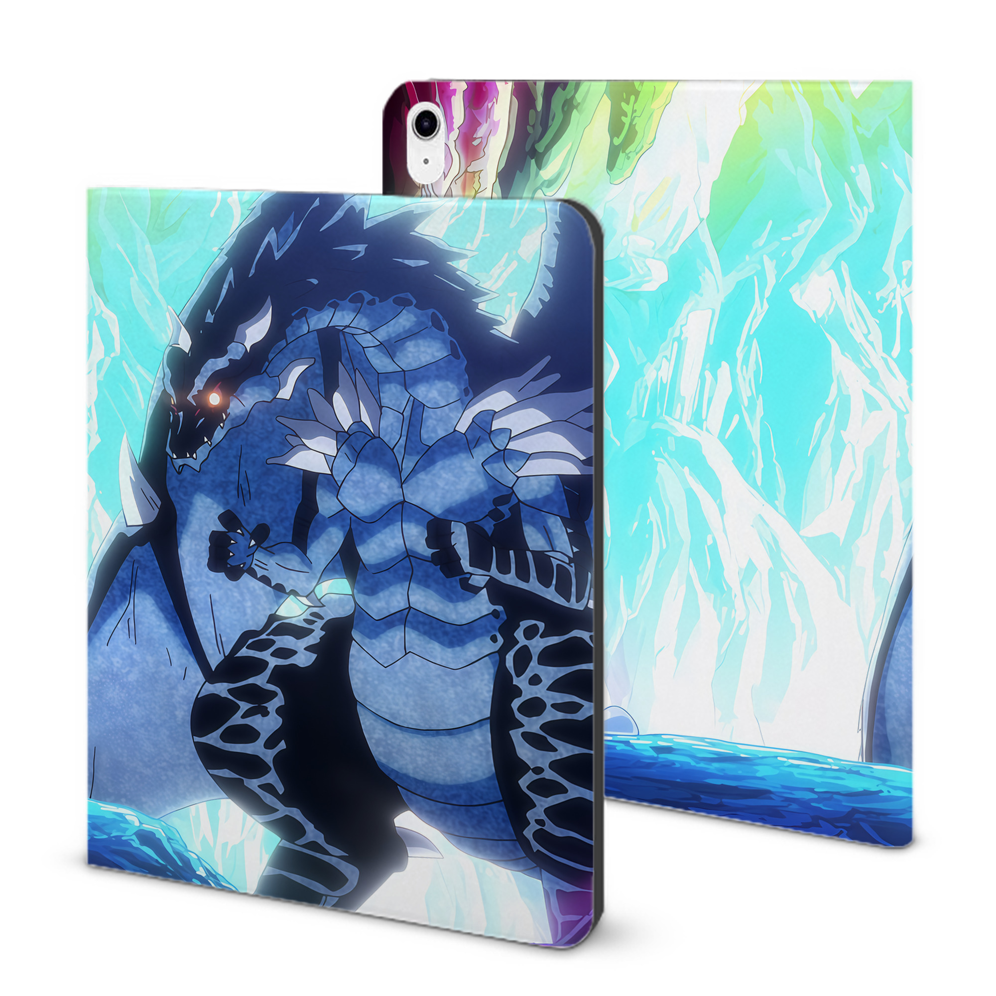 （画像用） 転スラ Regarding Reincarnated to Slime IPad ケース ブック型 PUレザー TPU 耐衝撃 軽量 薄型 ペン収納なし 全面保護 IPad 各モデル対応